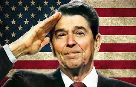 Image result for ronald reagan salutes